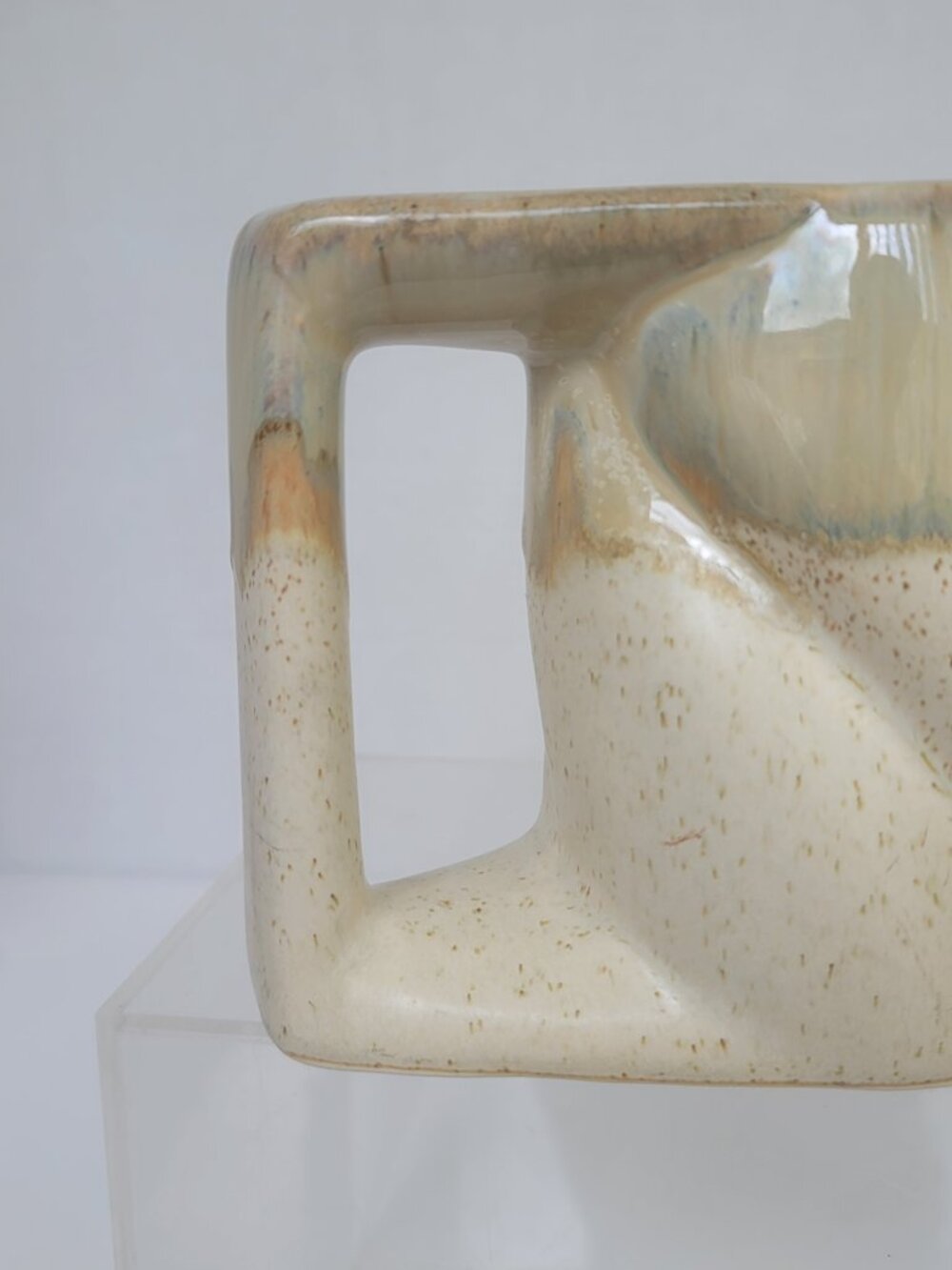 Rodolfo Padilla Mexican Pottery Drip Glazed Stoneware Coffee Mug Signed 12 oz - Picture 4 of 15